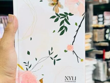 4 in 1 Makeup Palette Book | Highlighter, Blusher, Eyeshadow, Concealer & Eyebrow Powder | All-in-One Travel Friendly Makeup Kit for Women & Girls (flower white, 4 in 1)