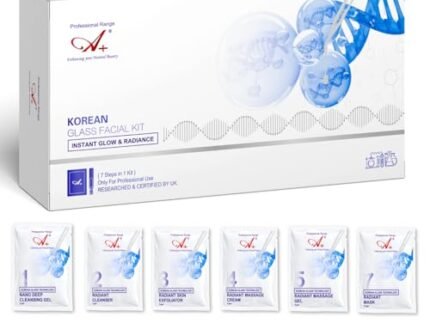 A+ Professional 7-Step Monodose Korean Glass Facial Kit with Booster Serum | Delivers Instant Glow & Radiance | Infused with Hyaluronic Acid, Niacinamide & Seaweed Extract | Based on Korean Skincare