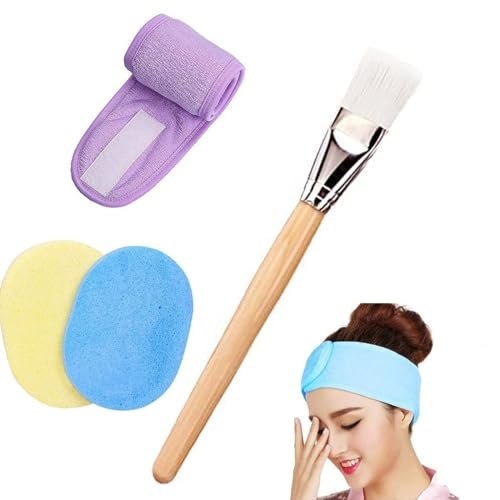 AKADO Professional Face Pack Wooden Brush with Headband and Facial Cleansing Sponge Combo Facial Mask Applicator Brush Cosmetic Foundation Puff Face Cleaning Makeup Remover Tools for Men & Women. AKADO Professional Face Pack Wooden Brush with Headband and Facial Cleansing Sponge Combo Facial Mask Applicator Brush Cosmetic Foundation Puff Face Cleaning Makeup Remover Tools for Men & Women.