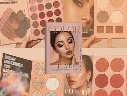 All-in-One Makeup Book Palette for Women – Eyeshadow | Highlighter | Blusher | Contour | Bronzer – Professional Cosmetic Kit for Everyday Glam & Travel