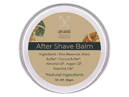 Avani After Shave Balm For Men – 50G | With Cocoa & Shea Butter/Essential Oils | Extra Moisturizing, Soothing & Refreshing After Shave | Eliminates Redness & Burning Sensation
