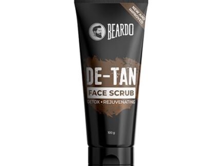 BEARDO De-Tan Face scrub for Men, 100g | Blackhead & Tan Removal | Dual Bead Exfoliation | Coffee Detox | Oil Control
