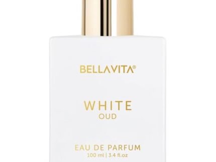 BELLAVITA White Oud Unisex | Long Lasting | Perfume for Man & Perfume for Woman | EDP 100ml | Orange, Patchouli, Musk | Oud, Citrus & Spicy Premium Fragrance