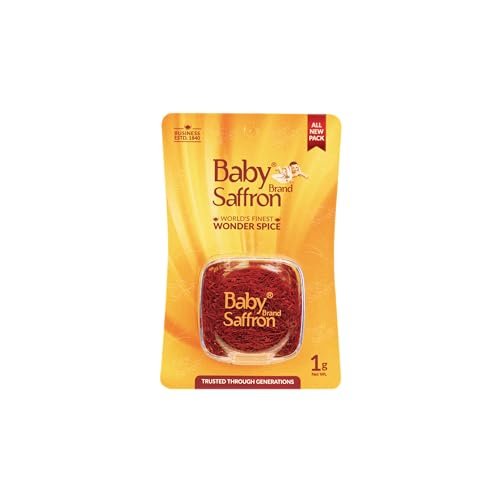 Baby Brand Saffron/Kesar/Kumkuma Puvvu 1GM, World’s finest Wonder Spice, ISO Certified (Grade 1, A++++), Red Gold threads of Kashmiri Saffron for Healthy Skin, Anixety relief, Menstrual Comfort, Cooking & Sweets, Pooja & Tilak. Baby Brand Saffron/Kesar/Kumkuma Puvvu 1GM, World’s finest Wonder Spice, ISO Certified (Grade 1, A++++), Red Gold threads of Kashmiri Saffron for Healthy Skin, Anixety relief, Menstrual Comfort, Cooking & Sweets, Pooja & Tilak.