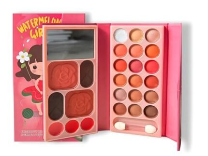 Bajajbeautyshop Anylady All In One Makeup Book Kit Palette | 24 Eyeshadow, 2 Highlighter, 2 Blusher, 4 Lip Shades With Brush & Mirror. (F)