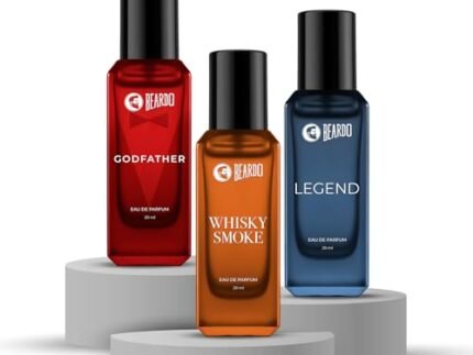 Beardo Classic Power Pack- GodFather,Whisky Smoke & Legend Perfume for Men (20ml x 3) | Long Lasting Fragrance | Long Lasting Perfume for Men | Gift for Men | Gift for Friend