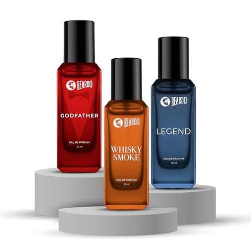 Beardo Classic Power Pack- GodFather,Whisky Smoke & Legend Perfume for Men (20ml x 3) | Long Lasting Fragrance | Long Lasting Perfume for Men | Gift for Men | Gift for Friend Beardo Classic Power Pack- GodFather,Whisky Smoke & Legend Perfume for Men (20ml x 3) | Long Lasting Fragrance | Long Lasting Perfume for Men | Gift for Men | Gift for Friend