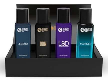 Beardo Day Perfumes For Men 4 x 20ml | Compliment worthy Unisex perfume combo | Long Lasting Perfumes – Fresh & Aquatic Fragrances | Rakhi gift for brother | Gift for brother | Gift for husband
