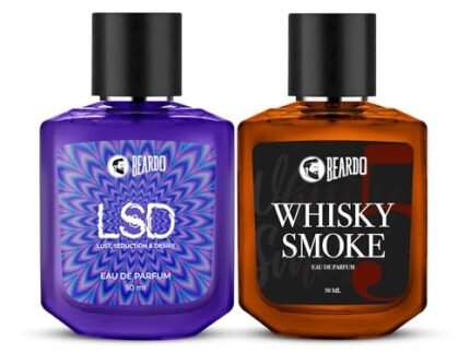 Beardo Dual Intensity- LSD & Whisky Smoke Perfume for Men (50ml x 2) | Long Lasting Fragrance | Long Lasting Perfume for Men | Gift for Men | Gift for Friend