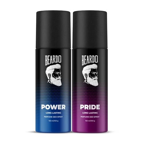 Beardo Power & Pride Perfume Body Spray 150ml x 2 (Set of 2) Get compliments with Long lasting Fougere, Aromatic Deodorant | Gift For Brother | Gift For Friends Beardo Power & Pride Perfume Body Spray 150ml x 2 (Set of 2) Get compliments with Long lasting Fougere, Aromatic Deodorant | Gift For Brother | Gift For Friends