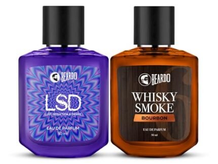 Beardo Whiskey Smoke Bourbon & LSD Perfume For Men (50Ml X Pack Of 2) | Concentrated Sprays – Long Lasting Fragrance | Long Lasting Perfume for Men | Date Night Perfume For Men | Gift for Men | Gift For Friends