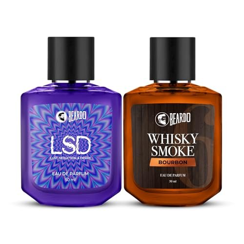 Beardo Whiskey Smoke Bourbon & LSD Perfume For Men (50Ml X Pack Of 2) | Concentrated Sprays – Long Lasting Fragrance | Long Lasting Perfume for Men | Date Night Perfume For Men | Gift for Men | Gift For Friends Beardo Whiskey Smoke Bourbon & LSD Perfume For Men (50Ml X Pack Of 2) | Concentrated Sprays – Long Lasting Fragrance | Long Lasting Perfume for Men | Date Night Perfume For Men | Gift for Men | Gift For Friends