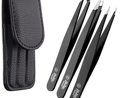 Beauté Secrets Tweezers Set - Tweezers for Eyebrows - Great Precision Plucker for Facial Hair, Splinter and Ingrown Hair Removal, Hair Threading