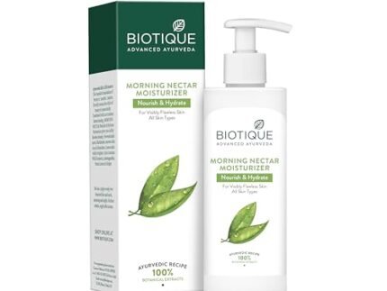 Biotique Lotion Morning Nectar Flawless Skin Moisturizer L Prevents Dark Spots, Blackheads And Blemishes L Visibly Flawless Skin L Nourishes And Hydrates Skin L All Skin Types Lotion L 250Ml