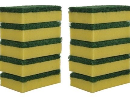 Brite Guard Nylon Multipurpose Scrub Sponge (Green, 10-Piece)