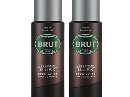 Brut Musk Deodorant Body Spray for Men, Masculine Long-Lasting Deo with Musky, Woody Fragrance, Imported, Deo Combo Pack of 2 (200ml Each)