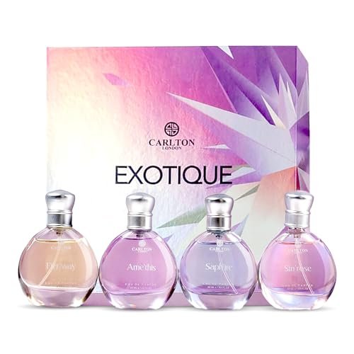 Carlton London Exotique Perfume Gift Set for Women – 4 x 30ml Premium Fragrances with Rose, Orange, Cedar, and Honey Notes, Luxury Perfume Gift Box for Her Birthday Carlton London Exotique Perfume Gift Set for Women – 4 x 30ml Premium Fragrances with Rose, Orange, Cedar, and Honey Notes, Luxury Perfume Gift Box for Her Birthday