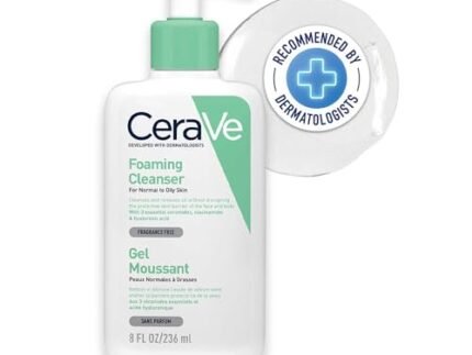 CeraVe Foaming Cleanser For Normal To Oily Skin (236ml) – Dermatologist-Developed Facewash | Non-Comedogenic And Fragrance-Free Cleansers For Acne-Prone Skin