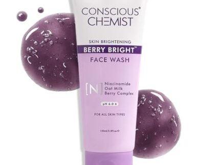 Conscious Chemist® Niacinamide Face Wash | 100ml | Pore Refining Brightening Cleanser for Women & Men with BlueBerry & AcaiBerry Extracts, Bright Clear Skin, Cruelty Free, All Skin Type – Berry Bright