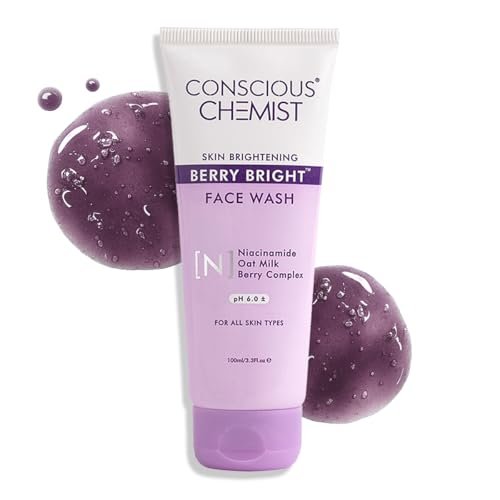 Conscious Chemist® Niacinamide Face Wash | 100ml | Pore Refining Brightening Cleanser for Women & Men with BlueBerry & AcaiBerry Extracts, Bright Clear Skin, Cruelty Free, All Skin Type – Berry Bright Conscious Chemist® Niacinamide Face Wash | 100ml | Pore Refining Brightening Cleanser for Women & Men with BlueBerry & AcaiBerry Extracts, Bright Clear Skin, Cruelty Free, All Skin Type – Berry Bright