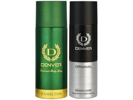 DENVER Hamilton & Black Code Deodorant For Men 150ML Each - Combo of 2 | Long lasting Deodorant For Men