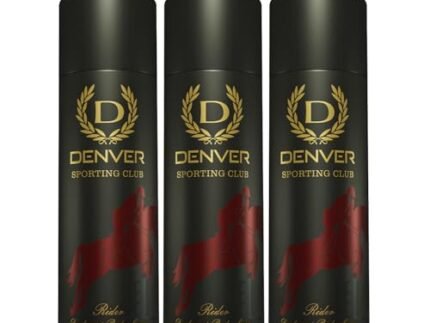 DENVER Rider Deodorant- 180ML Each, Pack of 3| Long Lasting Deodorants Body Spray for Men