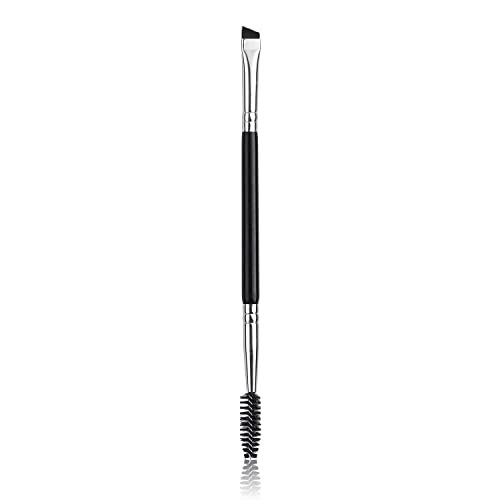 Double Ended Eyebrow Brush & Spoolie – Angled Brow Brush for Precision Application & Blending of Eye Brow Powders Double Ended Eyebrow Brush & Spoolie – Angled Brow Brush for Precision Application & Blending of Eye Brow Powders