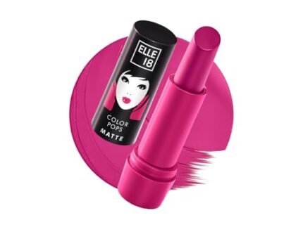 Elle 18 Color Pops Matte Lipstick, Pink Show, Moisturising Bullet Matte, with Vitamin E, Highly Pigmented, Infused with Jojoba Oil and Shea Butter | 4.3 g