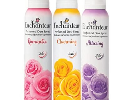 Enchanteur Perfumed Deo Spray for Women with 24-Hours Odour Protection & Long-Lasting Floral French Fragrance| Romantic, Charming, & Alluring Deodorant Body Spray Assorted Pack| 150ml Each