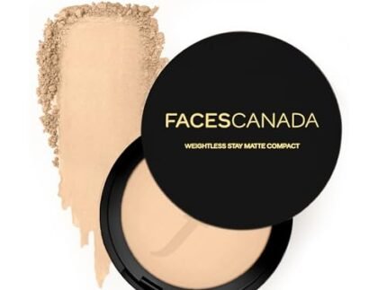 FACESCANADA Weightless Stay Matte Finish Compact Powder – Natural, 9g | Non Oily Matte Look | Evens Out Complexion | Hides Imperfections | Blends Effortlessly | Pressed Powder For All Skin Types