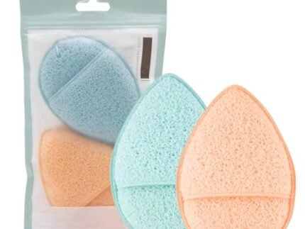 Face Cleansing Sponge Makeup Remover Sponge Set, Cleansing Puff, Colorful Facial Sponges for Face Wash, Facial Sponges for Face Wash Reusable Makeup Removing Exfoliating Pads for Daily Cleansing, Pack of 2