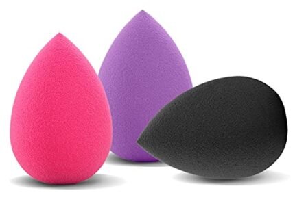 Face Makeup Sponge, 3Pcs Beauty Blender Set for Girls Facial Powder Puff Flawless Cream Blending Sponges Wet and Dry Use Cosmetic Applicator