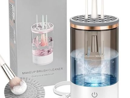 GIOGD Automatic Makeup Brush Cosmetic Brush Cleaner Spinning Blender Machine with USB Cable Brush Cleaner for All Size Makeup Brushes for Women Auto-rotating Brush Cleaner Deep Cleaning