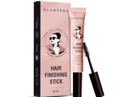 GLAMVEDA Frizz Free Hair Finishing Stick | Anti Frizz Hair Fix Gel Stick | Non-Greasy & Non-Sticky | Anti Flyaways & Baby Hair Fixer | 24 Hours Stay | With Rice Water | 20ml Pack Of 1