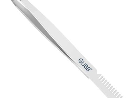 GUBB Slant Tip Tweezer For Facial Hair, Eyebrows, Upper Lips For Women & Men Plucker With Eyebrow Comb | Hair Plucker - Upper Lips, Eyebrows, Fast & Easy to Use Hair Tweezer - Sturdy & Rust Resistant