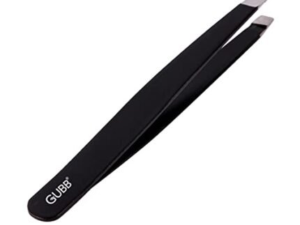 GUBB Slant Tip Tweezer for Eyebrows, Ingrown Hair, and Facial Hair - Best Eyebrow Sharp Tweezer for Women and Men - Ideal Facial Hair Plucker for Painless Removal.