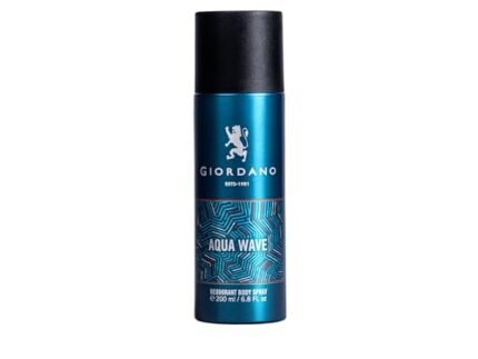 Giordano Aqua Wave Long-lasting Deodorant Spray For Men – 200ml |Long Lasting Smell Deo | Refreshing and Oceanic Deo | Pineapple , Ylang Ylang and Cedarwood Fragrance | Men’s Grooming | Long Lasting Body Spray