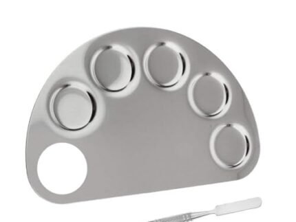 Glamezone Stainless Steel 5 Paint Wells Palettes for Makeup