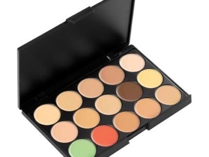 HUDAQUEEN Full Matte Mousse 15 Colour Concealer Palette For Face Makeup – Professional Contour Palette For Perfect Blending And Coverage – Ideal For All Skin Types And Tones