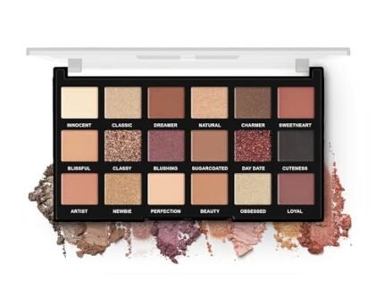 Hilary Rhoda Play N Blend Eyeshadow Palette | Matte & Shimmer Finish | Super-fine Particles | 18 Trendy Colours | Available in 2 Variants | Blends Easily – 20g (Day Dreamer – Shade 01)