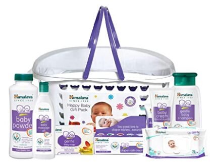 Himalaya Baby Gift Pack (7 pieces) with FREE Maternity Basket (White) | No.1 Doctor Prescribed | Gentle, Safe & Researched for baby’s skin & hair