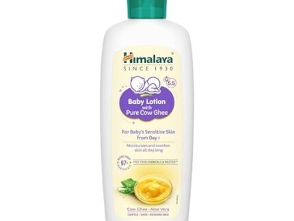 Himalaya Baby Lotion With Pure Cow Ghee 200Ml|Ph5.5|Pure Ghee|Aloe Vera|Safe For Newborns|For Baby’s Sensitive Skin|No Parabens|No Phthalates|No Mineral Oil|No Synthetic Color|Dermatologically Tested
