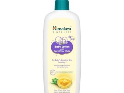 Himalaya Baby Lotion With Pure Cow Ghee 400Ml|Ph5.5|Aloe Vera|Safe For Newborns|For Baby’s Sensitive Skin|No Parabens|No Phthalates|No Mineral Oil|No Synthetic Color|Dermatologically Tested