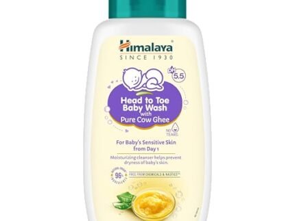 Himalaya Head To Toe Baby Wash With Pure Cow Ghee 200Ml|Ph5.5|Aloe Vera|Soap Free |Safe For Newborn|For Baby's Sensitive Skin From Day 1|No Parabens|No Phthalates|No Sulphates|Dermatologically Tested