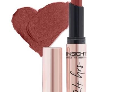 INSIGHT 24 Hrs Non-Transfer Matte Lipstick | Lightweight, Highly Pigmented, Long Wear | Kiss Proof & Smudge Proof | With Vitamin E & Jojoba Oil | Vegan, Toxin Free | Shade – 08 Stay Basic (3g)