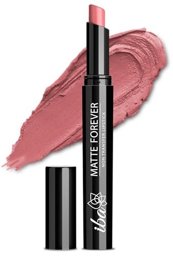 Iba Matte Forever Non-Transfer Lipstick for Women – 01 Fairytale | Matte Finish | Highly Pigmented, Smudge-proof & Lightweight | Non-Sticky and Non-Drying | Lip Makeup | 2g Iba Matte Forever Non-Transfer Lipstick for Women – 01 Fairytale | Matte Finish | Highly Pigmented, Smudge-proof & Lightweight | Non-Sticky and Non-Drying | Lip Makeup | 2g