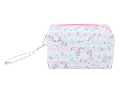 Jiada Unicorn Pouch for Travel Makeup Pouch for Girls, Makeup Organizer Bag, Small Travel Toiletry Bag for Travel Accessories Pink 15 X 9 X 8 cm