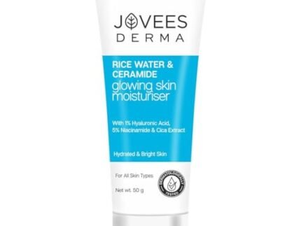 Jovees Derma Ceramides Moisturizer with Hyaluronic & Rice Water for Intense Moisturizing and Brightens Skin | With Niacinamide & Cica Extract | Barrier Repair Cream | For All Skin Type 50g