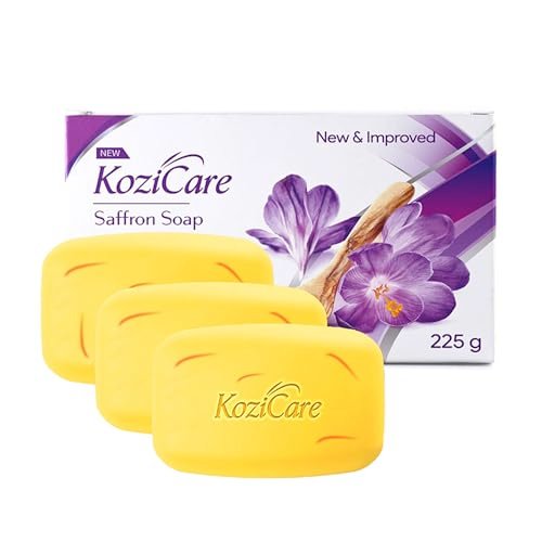 KOZICARE Saffron Soap|Skin Brightening&Dark Spot Remover|Real Saffron,Olive Oil,And Kojic Acid Formula|For Face&Body|Smooth,Acne,Scars,Uneven Skin Tone -75Gm(Pack Of 3) KOZICARE Saffron Soap|Skin Brightening&Dark Spot Remover|Real Saffron,Olive Oil,And Kojic Acid Formula|For Face&Body|Smooth,Acne,Scars,Uneven Skin Tone -75Gm(Pack Of 3)