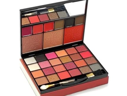 K.Y.L.Plus All-in-One Makeup Kit with Mirror – 24 Eyeshadow Palette with Brush, 3 Eyebrow Powder, 3 Lip Gloss, 2 Applicator, Blush Contour and Highlighter Palette